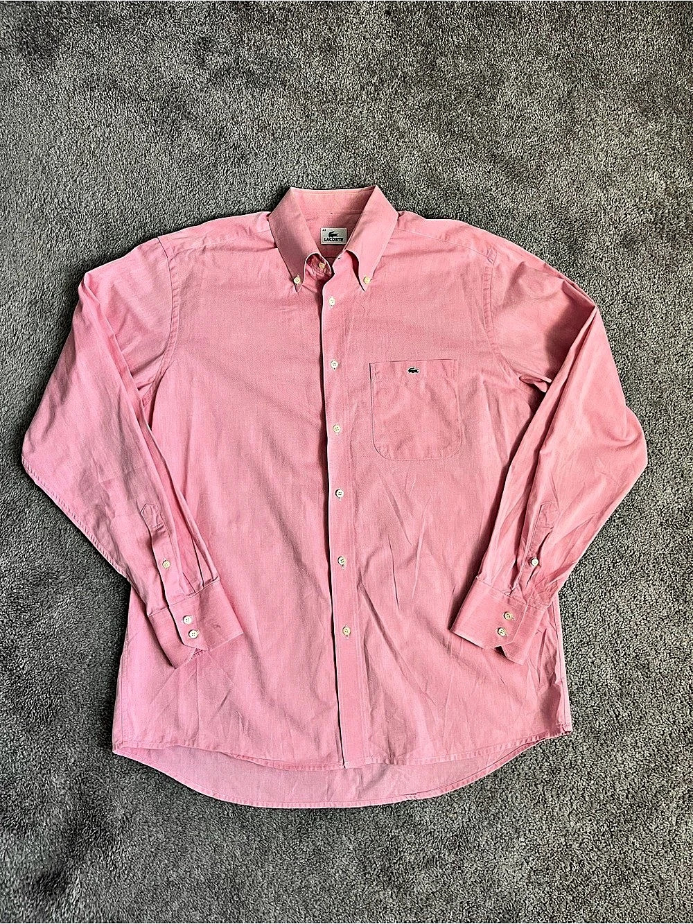 Lacoste Men's Regular Fit Oxford Shirt Pink 43